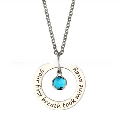Customizable Stainless Steel Colored Diamond Necklace