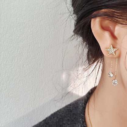 Star Diamond Stud Earrings