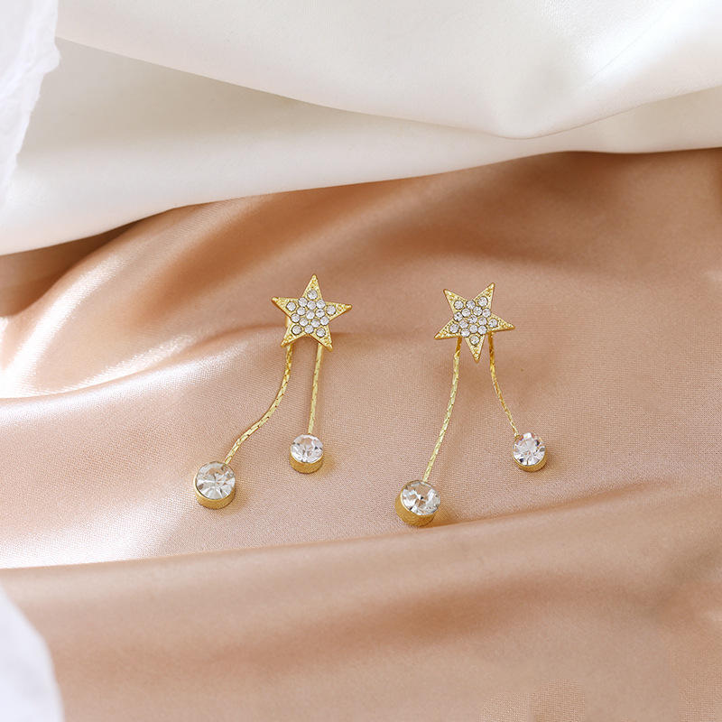 Star Diamond Stud Earrings