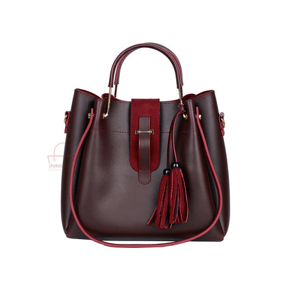 Shine Maroon Single Piece Handbags