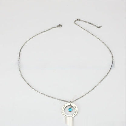 Customizable Stainless Steel Colored Diamond Necklace