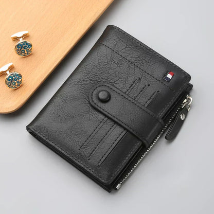Business Class Short Leather Wallet